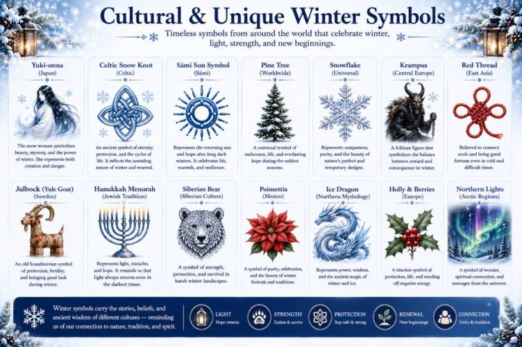 Cultural And Unique Winter Symbols