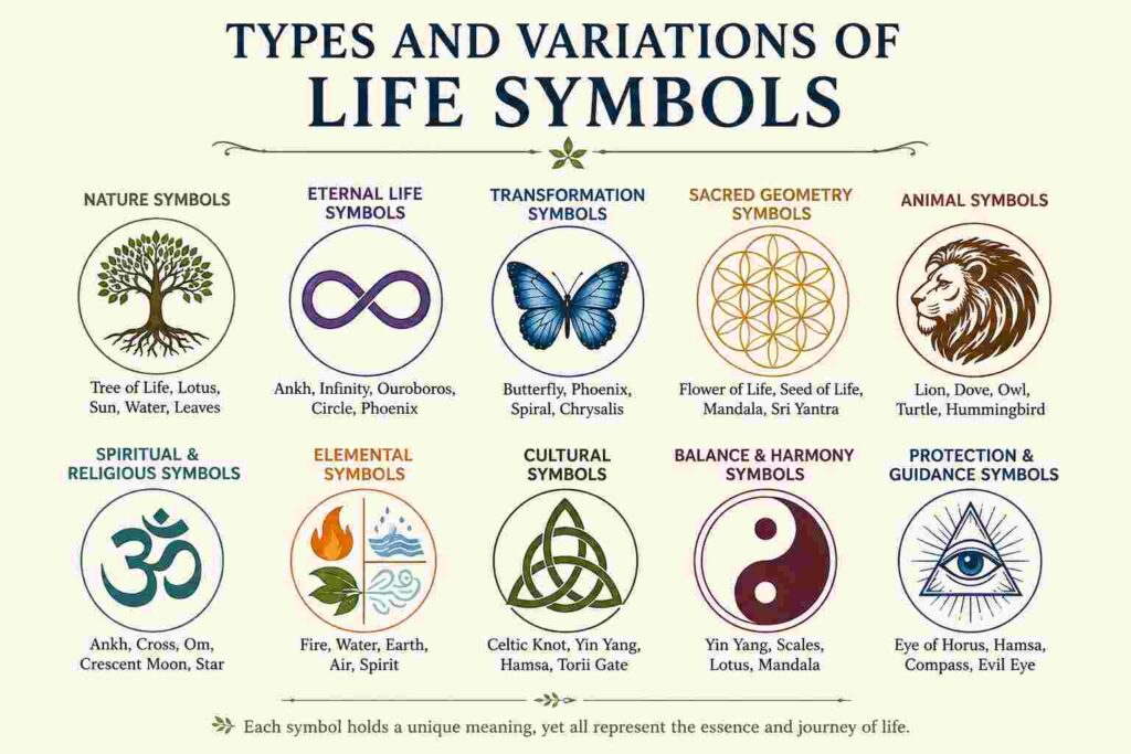 Types and Variations of Life Symbols