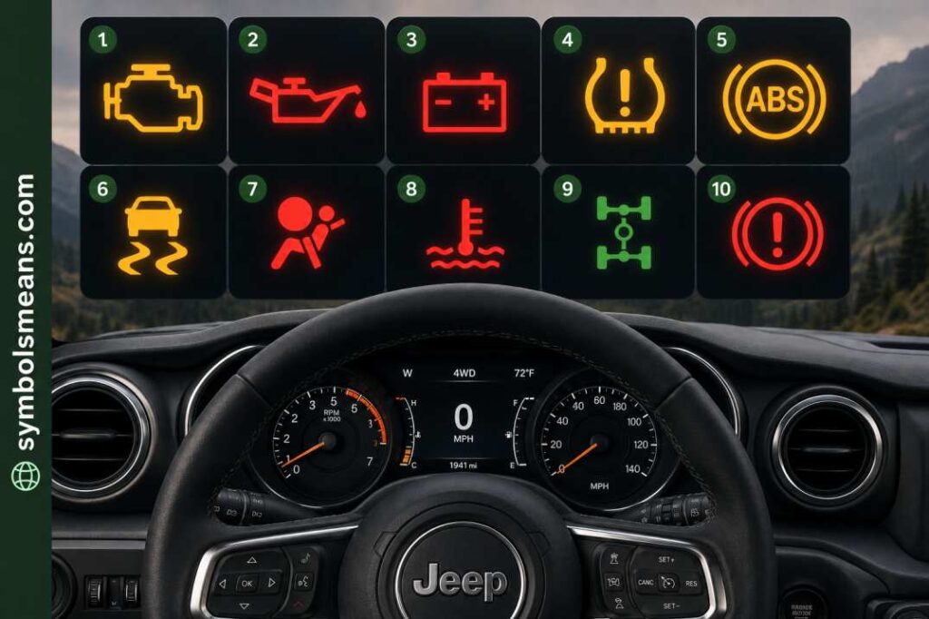 Types and Variations of Jeep Dashboard Symbols and Meanings